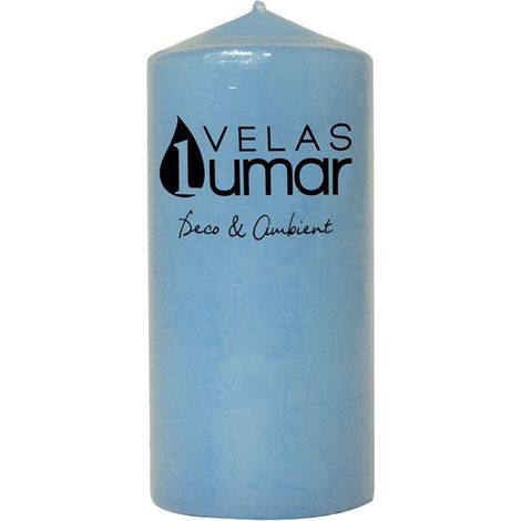 TRADE SHOP - Set 12pz Candela Cilindrica Azzurra 150 X 70 Mm Per Decorazione Ambiente Casa 031367 -