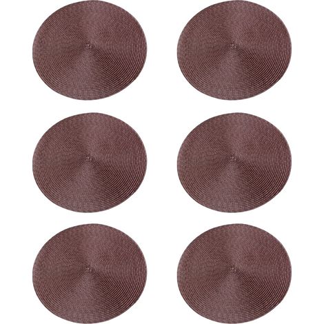 Set mit 6 umweltfreundlichen Polypropylen-Tischsets, schlichten, wärmeisolierenden Matten, dekorativen Tischsets