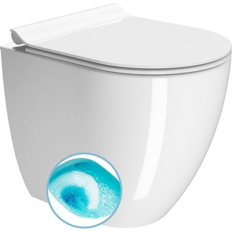 Cuvette de WC PURA, Swirlflush, 36x50cm, siphon en S/siphon en P, blanc ExtraGlaze (1/2)