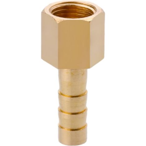 Raccord cannelé en laiton 1/2", filetage femelle, épisseur de métaux, barbillons, raccord tuyau, connecteur adaptateur pour air, eau, huile (épaisseur 8 mm) Filetage Femelle G1/8 6MM (1/5)