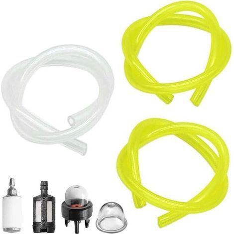 Kit tubo carburante in 3 pezzi con filtro carburante e pompetta di adescamento, per Poulan, Weedeater, Craftsman, Husqvarna, decespugliatori, motoseghe, soffiatori, Zama e Stihl. (1/5)