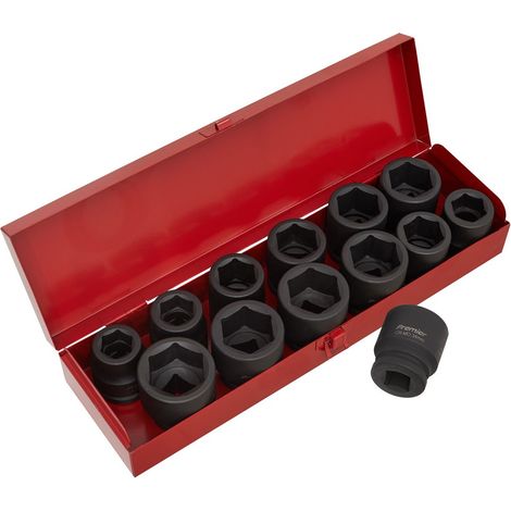 Sealey AK686 Premier Metric/Imperial Impact Socket Set 3/4"Sq Drive 13pc
