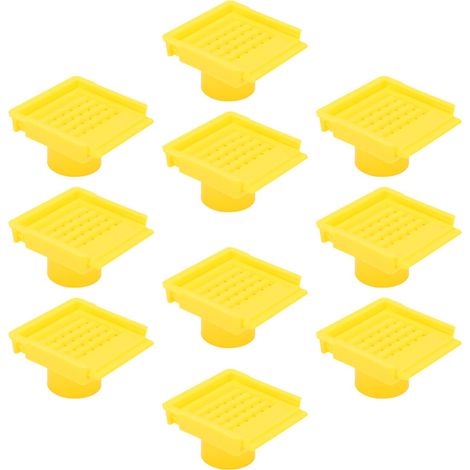 Grilles d'entrée de ruche 10pcs en ABS jaune, fenêtre de ventilation à clip pour apiculture, protection et gestion optimale du nid (1/4)
