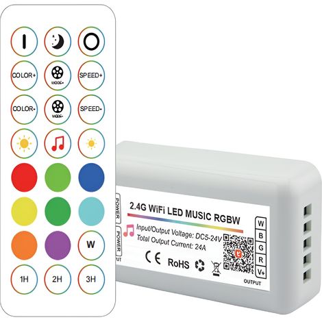 Controller LED Tuya Wifi 2.4G RF RGBW 24 tasti [HLP-YS-WIFI-RF24-04]