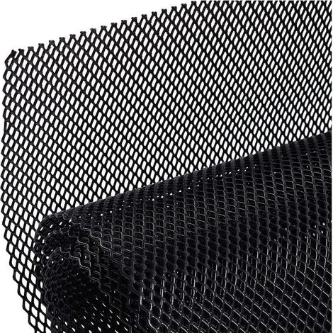 3x6mm Aluminum Alloy Car Front Grille Bumper Grill Universal Diamond Grill Black YMYNY