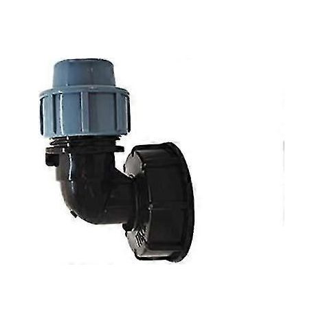 IBC Tank Adapter S60X6 IBC Water Tank Hose Fitting 25mm Outlet Elbow (1/4)