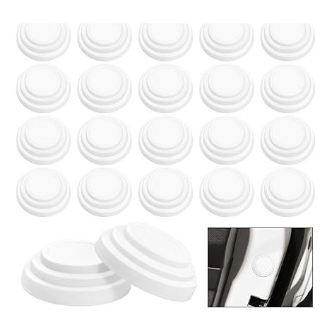 Lntyq 40 joints d'amortisseur de voiture, amortisseur de pare-chocs, amortisseur de porte de voiture, autocollants insonorisants de porte de voiture, joint d'amortisseur de porte de voiture (blanc)
