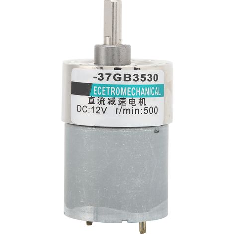 Moteur DC 12V à engrenages XD-37GB3530 avec support et variateur de vitesse, moteur lent miniature à couple élevé, aimant permanent, 500 tr/min, faible vitesse pour projets DIY (1/5)