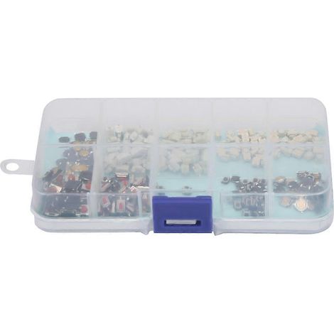 Ensemble de 250 pièces comprenant 10 boutons-poussoirs tactiles télécommandés différents pour une large gamme d'applications. (1/4)