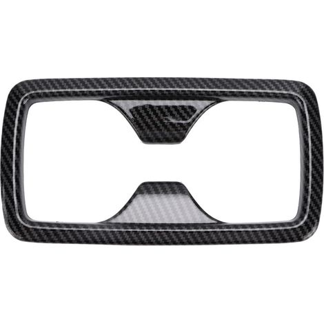 Jeffergarden Porte-gobelet d'eau arrière, garniture de cadre de panneau en Fiber de carbone, décor de remplacement pour RAV4 2019 – 2021-DOU