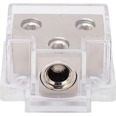 Bloc de distribution d'alimentation à 2 voies en alliage de zinc avec couvercle en plastique pour autoradio