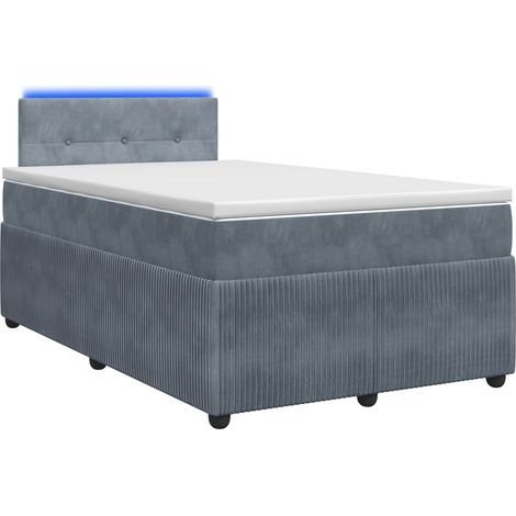Maison Exclusive - Letto box spring con materasso Grigio Scuro 120 x 190 cm (1/5)