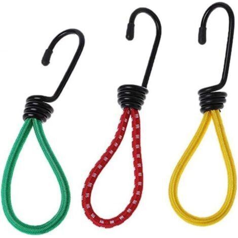 12pcs Camping en Plein air Tente élastique Crochet Boucle Corde Sangles Bundle Fixe Haut Elasticité Crochet de Fixation du Cordon de Plate-Forme (1/5)