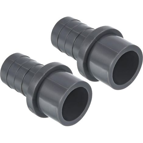 Reductor de tubo, diámetro exterior del casquillo: 32 mm x diámetro exterior de la espiga: 25 mm, 2 unidades por paquete, conector recto, gris. (1/5)