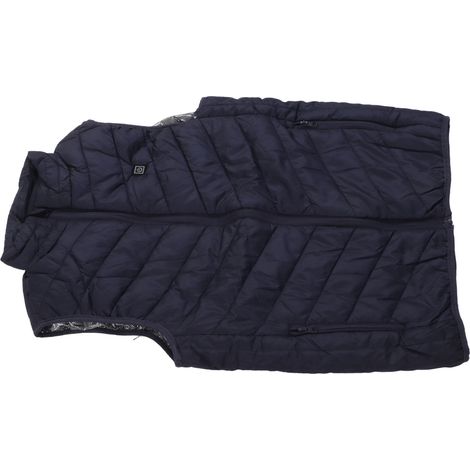 Gilet chauffant intelligent USB pour homme, gilet chauffant électrique d'hiver, 4 zones de chauffage, bleu, taille 4XL (1/5)