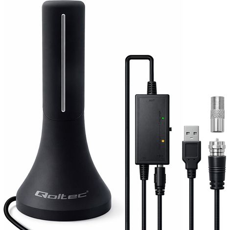 Antena DVB T T2 con amplificador de señal 4K de 32 dBi. (1/5)