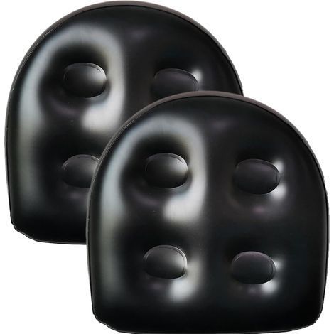 Lot de 2 rehausseurs de siège de voiture gonflables avec ventouse - 47 x 37 x 15 cm - Noir (1/5)