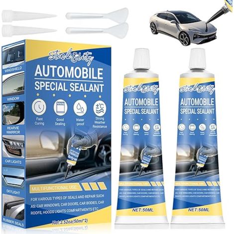 Colle pour Joint Voiture Pare Brise Silicone Noir Adapté au Scellement des Carrosseries et Autres pièces Automobiles