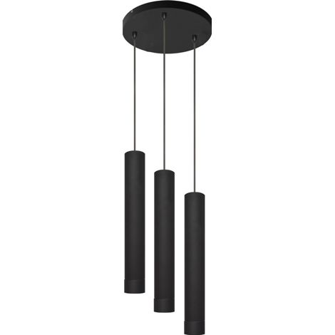 Helam TUBA Plafonnier Suspendu Cluster Noir 30cm