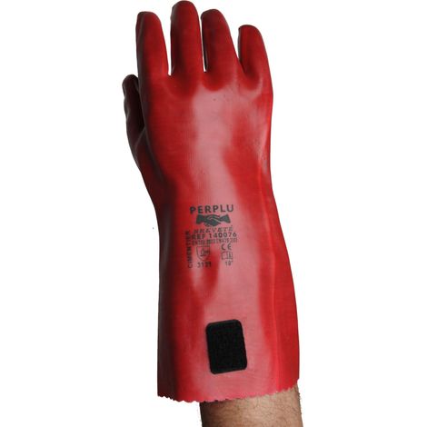 KELI - Gants Cimentier Rouge à Manchette
