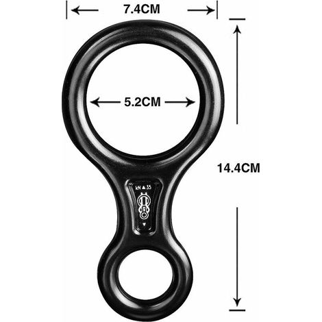 Attrezzatura per discesa in corda doppia, discensore, arrampicata, discesa, assicurazione, attrezzatura per discesa in corda doppia per attività ricreative all'aperto. (1/4)