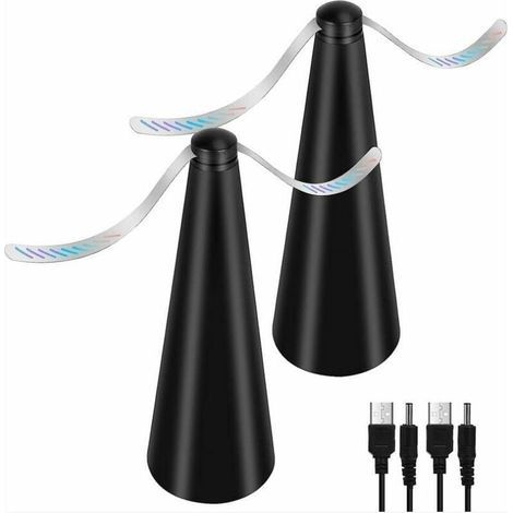 Fliegenabwehr-Ventilator, 2er-Pack Mückenschutzmittel ohne Chemikalien, hält Fliegen und Insekten von Lebensmitteln fern, für Camping, Esszimmer, Garten (1/4)