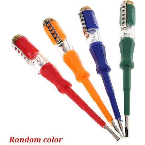 Stylo testeur coloré, tournevis plat portable, outil électrique, lampe torche (1/5)