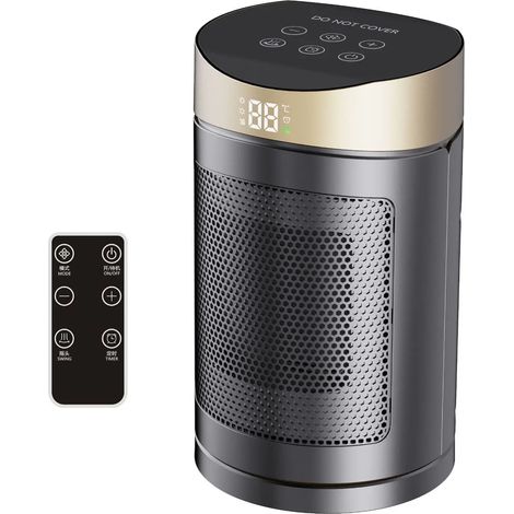 Chauffage électrique 1500 W (norme européenne Gold 220 V) avec air chaud et télécommande/minuterie (1/5)