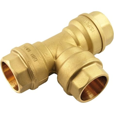 Té égal laiton à serrage extérieur 125 - 20 mm - ISIFLO