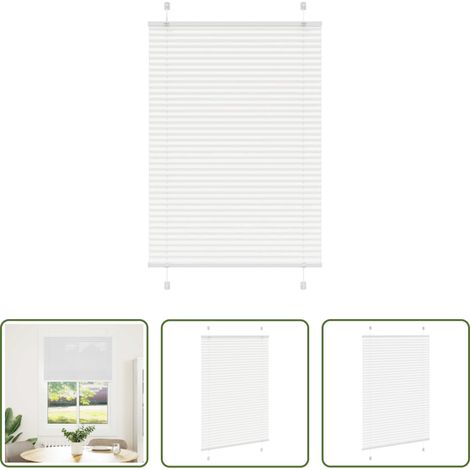 vidaXL Sichtschutz - Plissee Weiß 85x100 cm Stoffbreite 84,4 cm Polyester (1/5)