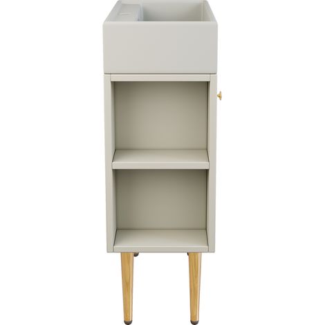 Badmöbel mit Waschbecken weiß 55 x 31 x 66,5 cm aus MDF (1/5)