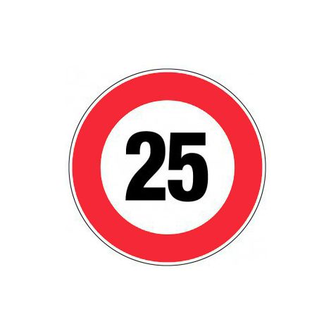 Panneau Vitesse limitée à 25 km/h - Rigide Ø450mm - 4080413