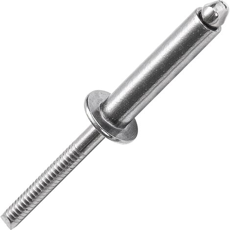 Rivets Aveugles en Acier Inoxydable Extra-Longs, Rivets Aveugle à Tête Bombée – Pour tôles épaisses (Ø6.4x30mm - 20 pièces) (1/5)