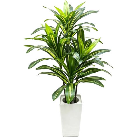 Árbol de drácena artificial, diseño tropical, decoración de interiores, verde, 180 cm (1/2)