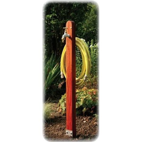 Ausgestatteter Gartenpoller auf Sockel, zum Bepflanzen.