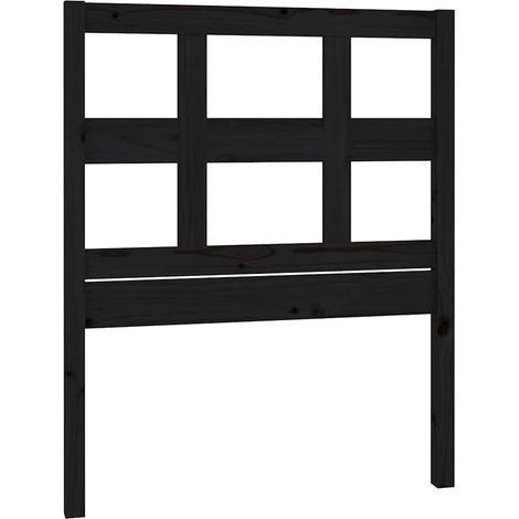 Maison Exclusive - Tête de lit Noir 95,5x4x100 cm Bois massif de pin (1/5)