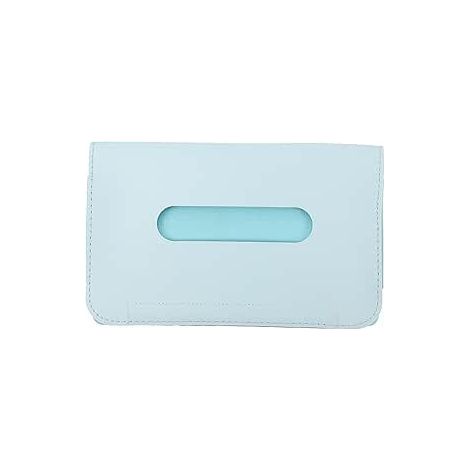 Boîte à mouchoirs pare-soleil de voiture, boîte à mouchoirs, porte-mouchoirs rectangulaire, boîtes de mouchoirs en cuir PU multifonctions pour voiture domestique (bleu) (1/5)