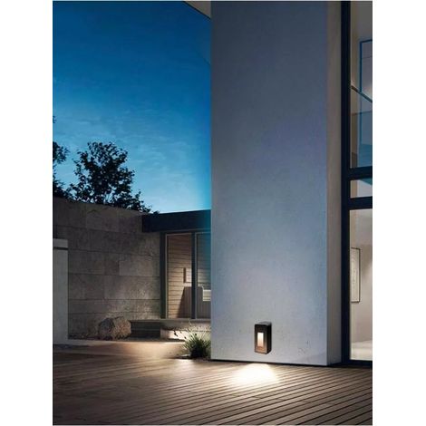 Applique Led Luce Naturale Faretto 12 W Segnapassi A Muro Esterno Nero Ip65 Es62 (1/4)