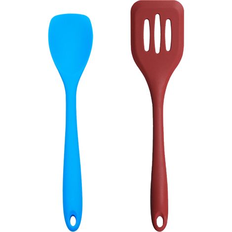 Ustensiles De Cuisine En Silicone - Outils Résistants À La Chaleur Pour Salade Et Égouttage - Ensemble De 2 Pièces (1/5)