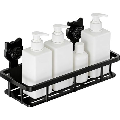 Organizador de ducha de esquina, estante para artículos de aseo, organizador con diseño de gato, estante de baño con ventosa (1/5)