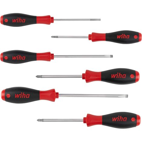Juego de destornilladores SoftFinish® 302 HK6 01 SATZ 6-tlg Schlitz/PH/PZ (1/4)