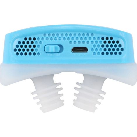 Dispositifs anti-ronflement, dilatateurs nasaux électriques Micro Cpap Conceptions de ventilateur à double courant de Foucault Solution de ronflement Snore Stopper Nose Vent Clip Purificateur (bleu) (1/4)