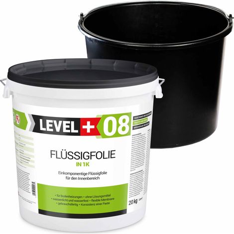 LEVEL+ Dichtset für Duschabdichtung Bad Dichtband Flüssigfolie 20kg SET403 (1/4)