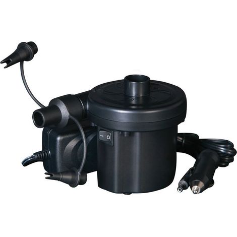 TRADE SHOP - Compressore Gonfiatore Elettrico Portatile Casa Auto Pompa 220v / 12v 3 Beccucci -