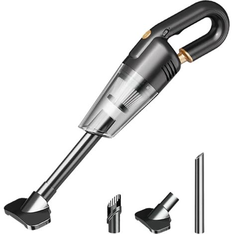Potente aspiradora de coche de 120 W, aspiradora de mano inalámbrica, batería recargable de 2200 mAh con filtro lavable para el hogar y el coche. (1/4)