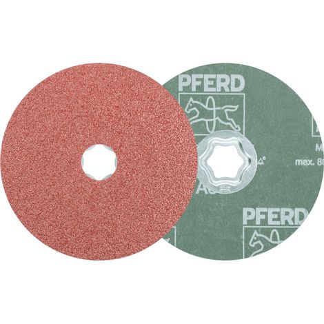 PFERD TOOLS COMBICLICK Korund Fiberscheibe Ø 125 mm A36 für universelle Anwendungen (10) 10 Stk (1/5)