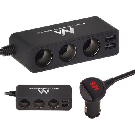 Adaptateur allume-cigare 12-24 V, 2 ports USB, 120 W (1/4)
