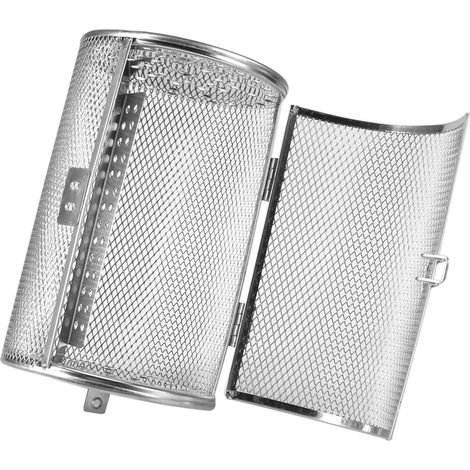 Drehbarer 18x12 cm großer Edelstahl-Bratrost zum Rösten von Nüssen, Erdnüssen und Bohnen im Backofen oder auf dem Grill (1/5)