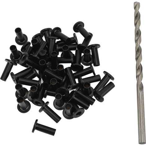 Kit protection câble garde-corps 3/16 noir T316 inox – Manchons avec foret 51 pièces, construction (1/2)