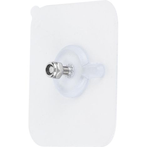 Lot de 10 crochets adhésifs transparents pour carrelage, verre, marbre, horloge murale (1/5)